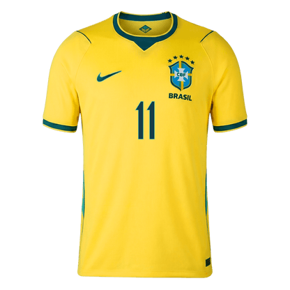 Brasilien Tröja RAPHINHA #11 2026 Hemma Gul-5