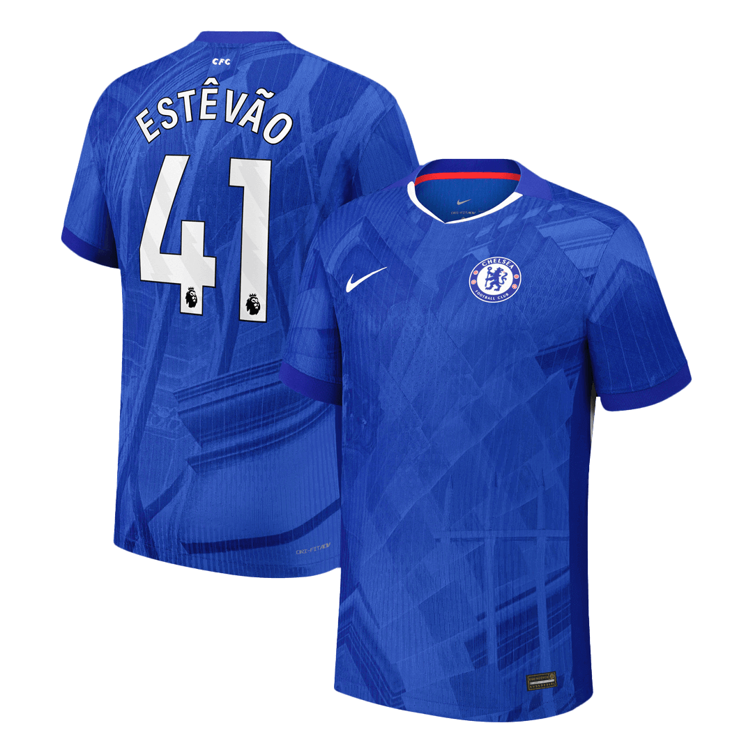 Chelsea Tröja ESTÊVÃO #41 2025/26 Hemma Blå