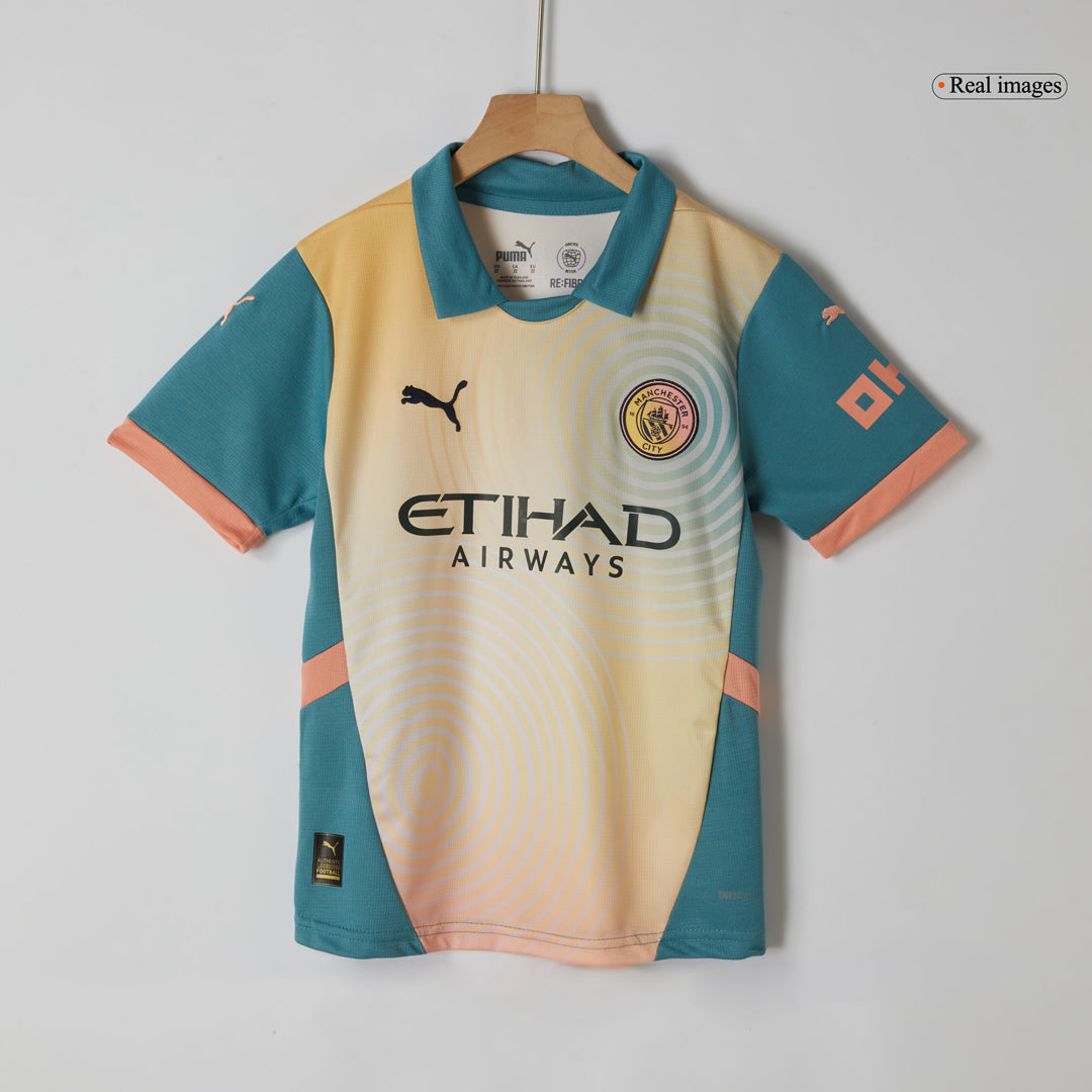 Manchester City Tröja 2024/25 Fourth Away Blå Barn - Definitely City-16