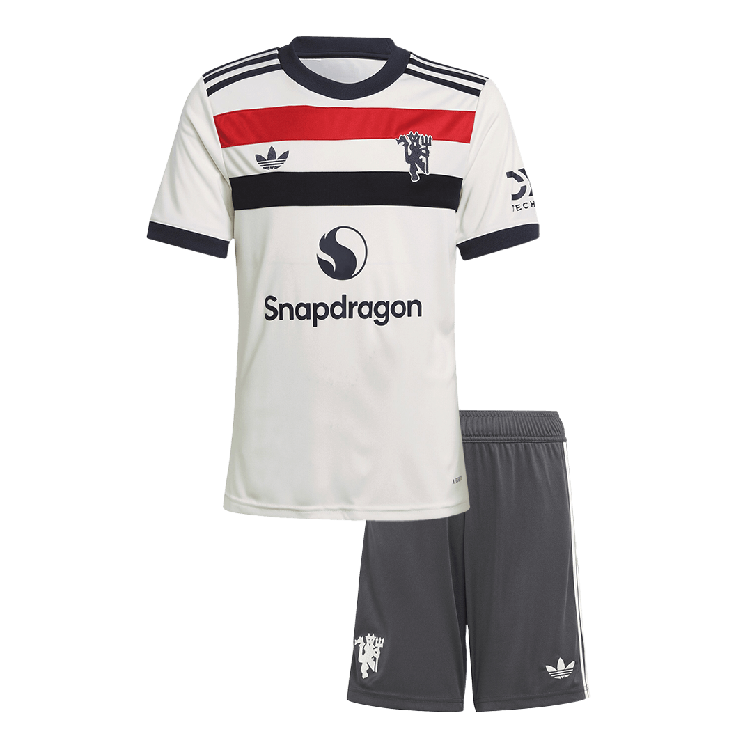 Manchester United Tröja 2024/25 Tredje Vit Barn