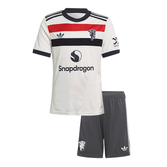 Manchester United Tröja 2024/25 Tredje Vit Barn