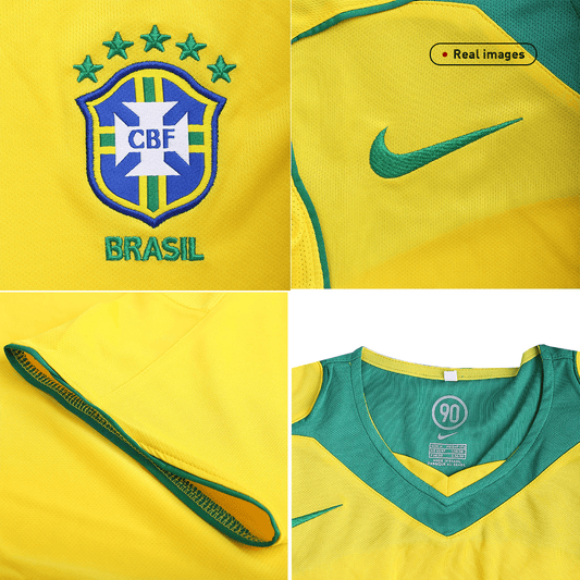Brasilien Hemmatröja 2004 Retro Tröja
 Gul-1
