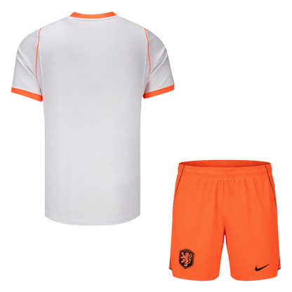 Nederländerna Tröja Bortaställ 2026 Orange&White-3
