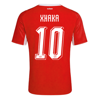 Schweiz Tröja XHAKA #10 2026 Hemma Röd-10