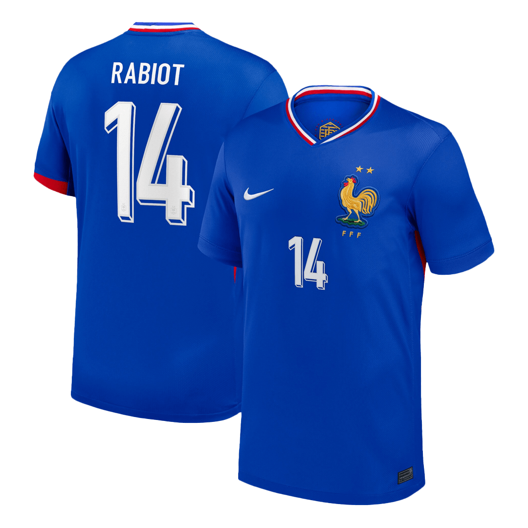 Frankrike Tröja RABIOT #14 Euro 2024 Hemma Blå