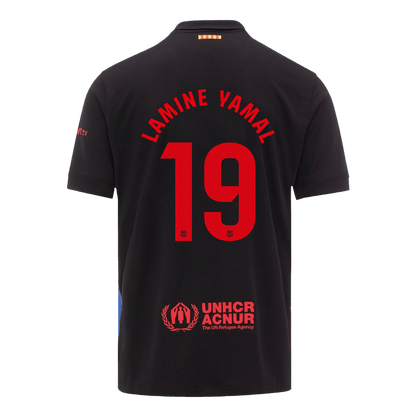 Barcelona Tröja LAMINE YAMAL #19 2024/25 Borta Svart-8