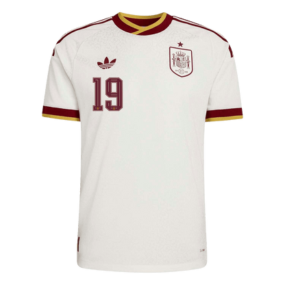Spanien Tröja LAMINE YAMAL #19 2026 Borta Autentisk Vit-10