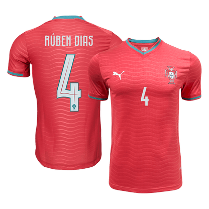 Portugal Tröja RÚBEN DIAS #4 2026 Hemma Autentisk Röd