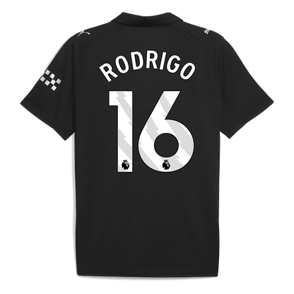 Manchester City Tröja RODRIGO #16 2025/26 Borta Svart-8