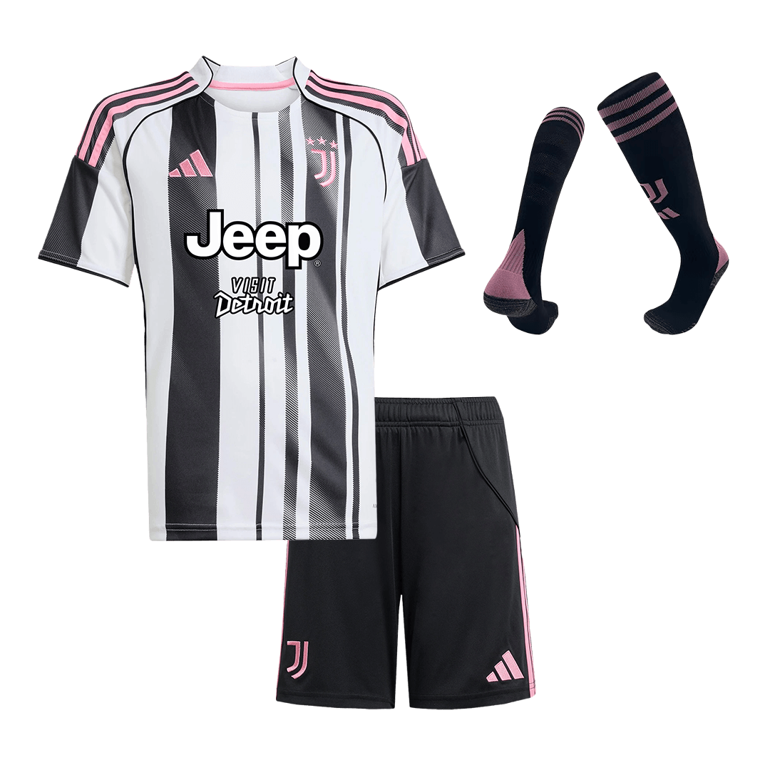 Juventus Tröja 2025/26 Hemmaställ Svart & Vitt Barn