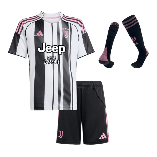 Juventus Tröja 2025/26 Hemmaställ Svart & Vitt Barn