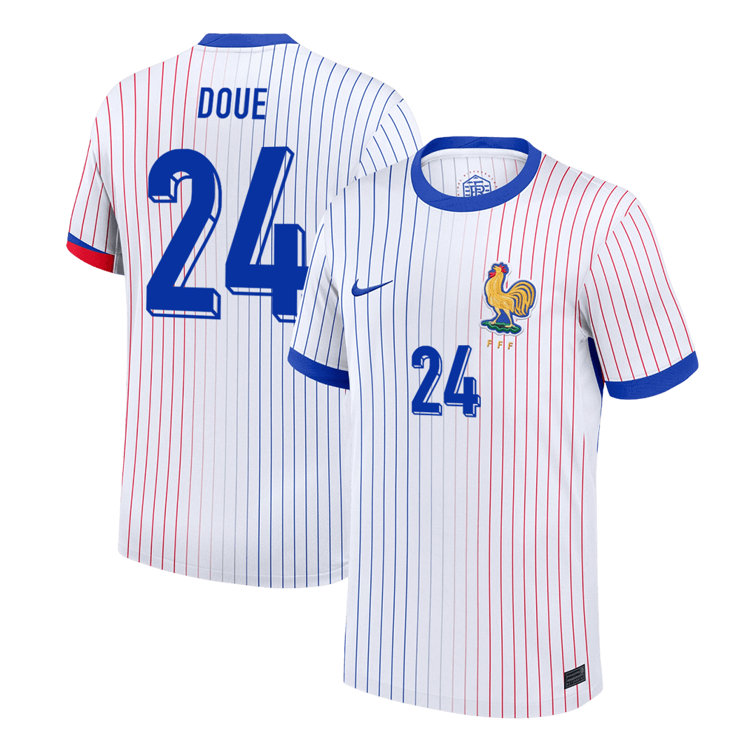 Frankrike Tröja DOUE #24 Euro 2024 Borta Vit