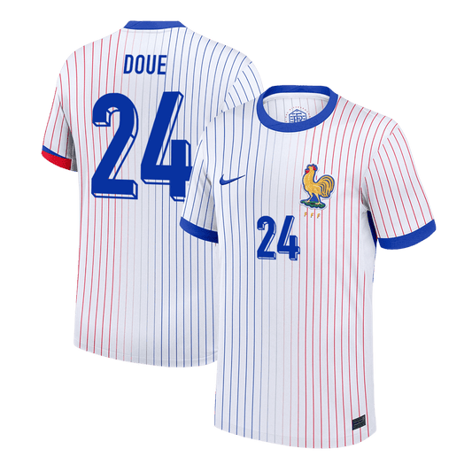 Frankrike Tröja DOUE #24 Euro 2024 Borta Vit