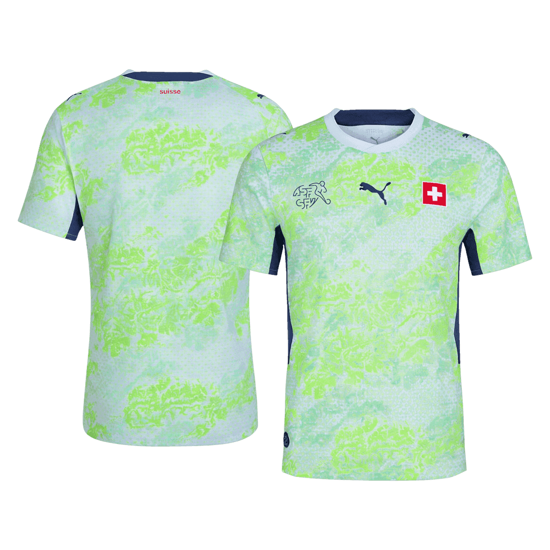 Schweiz Tröja 2026 Borta Autentisk Grön-10