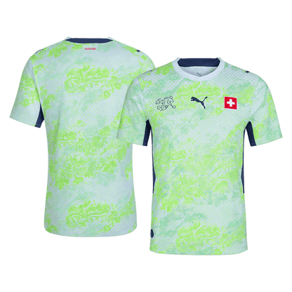 Schweiz Tröja 2026 Borta Autentisk Grön-10