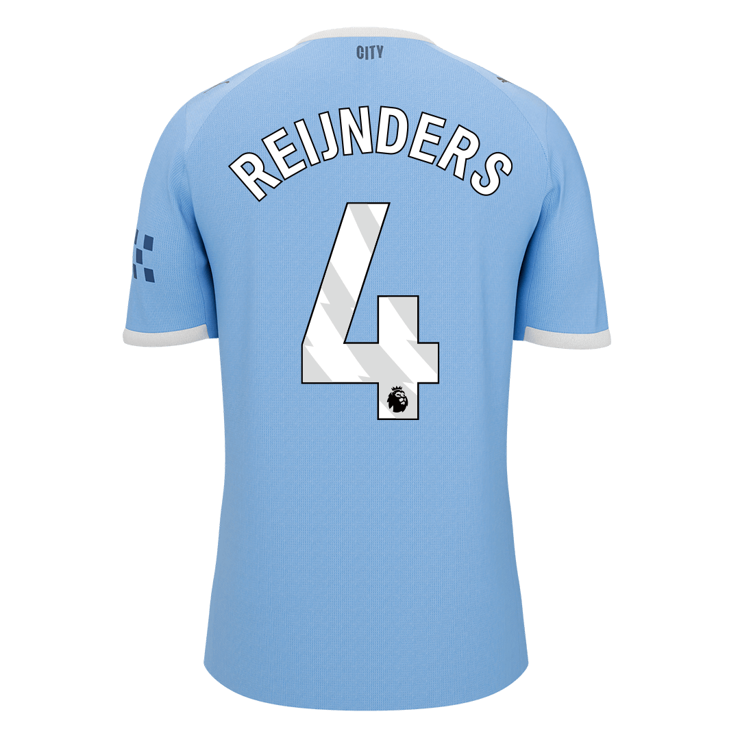 REIJNDERS #4 Manchester City Tröja 2025/26 Hemma Premium Blå-10
