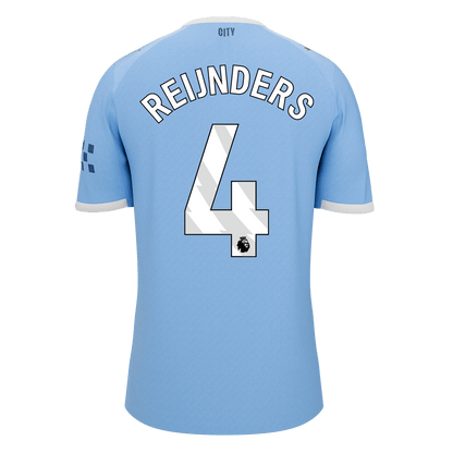 REIJNDERS #4 Manchester City Tröja 2025/26 Hemma Premium Blå-10
