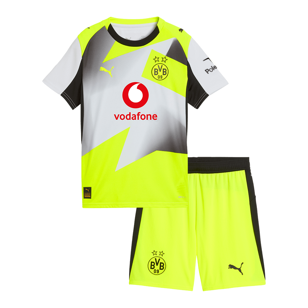 Borussia Dortmund Tröja 2025/26 Borta Grå Barn