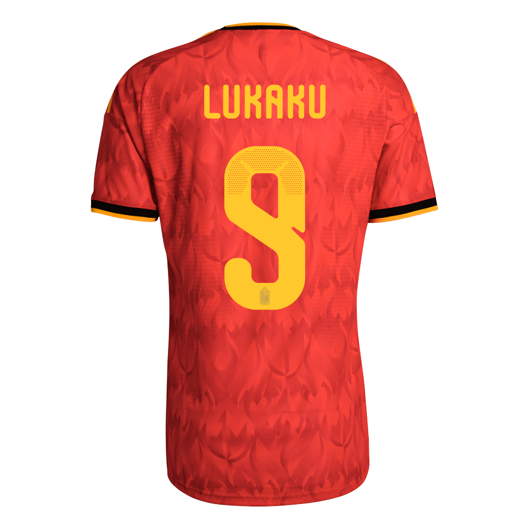 Belgien Tröja LUKAKU #9 2026 Hemma Autentisk Röd-9