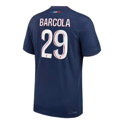 PSG Tröja BARCOLA #29 2024/25 Hemma Mörkblå-11
