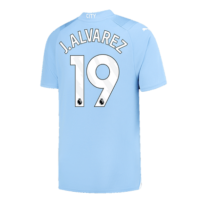 Manchester City Tröja J.ALVAREZ #19 2023/24 Hemma Blå-12