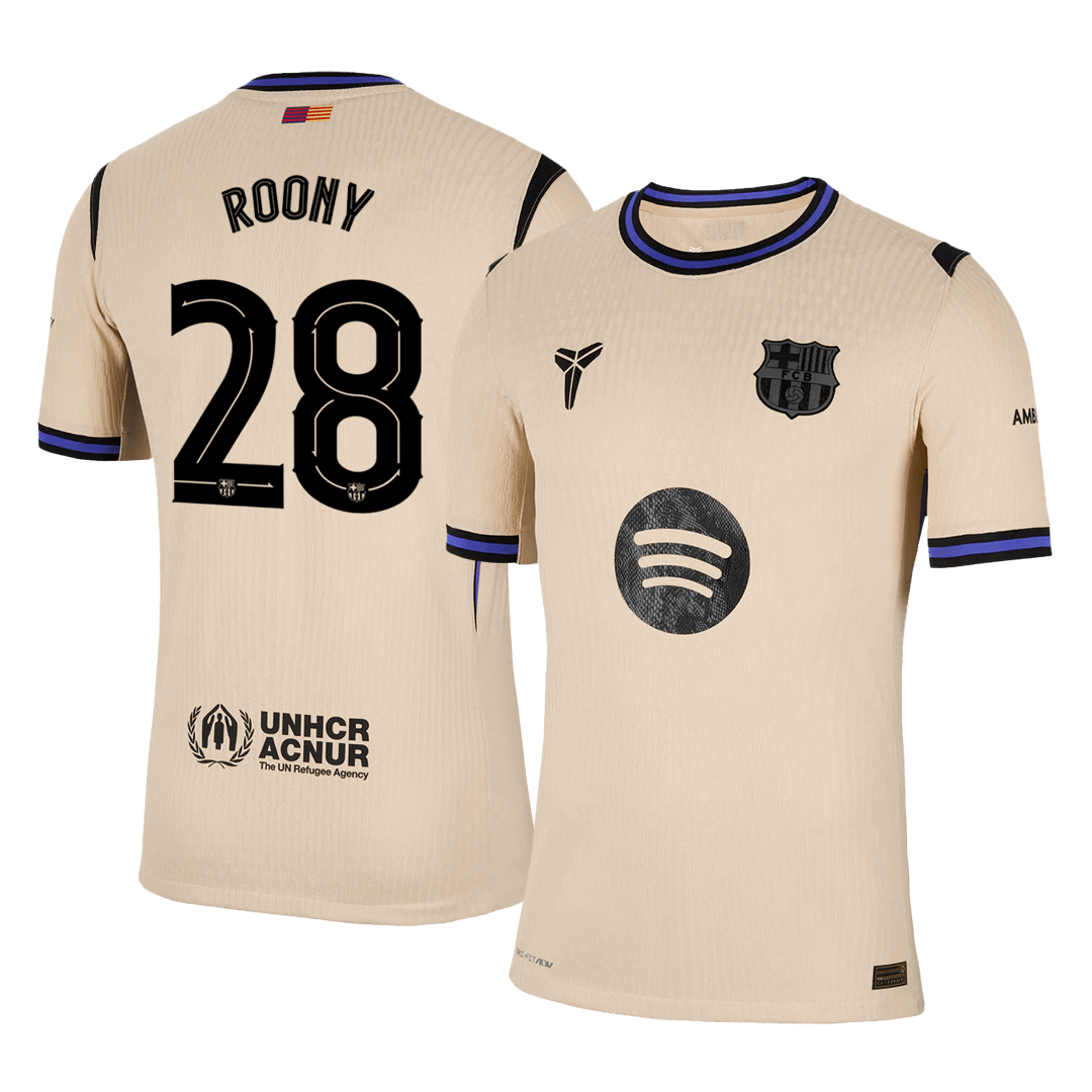 Barcelona Tröja ROONY #28 2025/26 Borta Gul - UCL