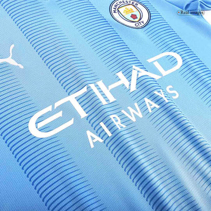 Manchester City Tröja J.ALVAREZ #19 2023/24 Hemma Blå-6