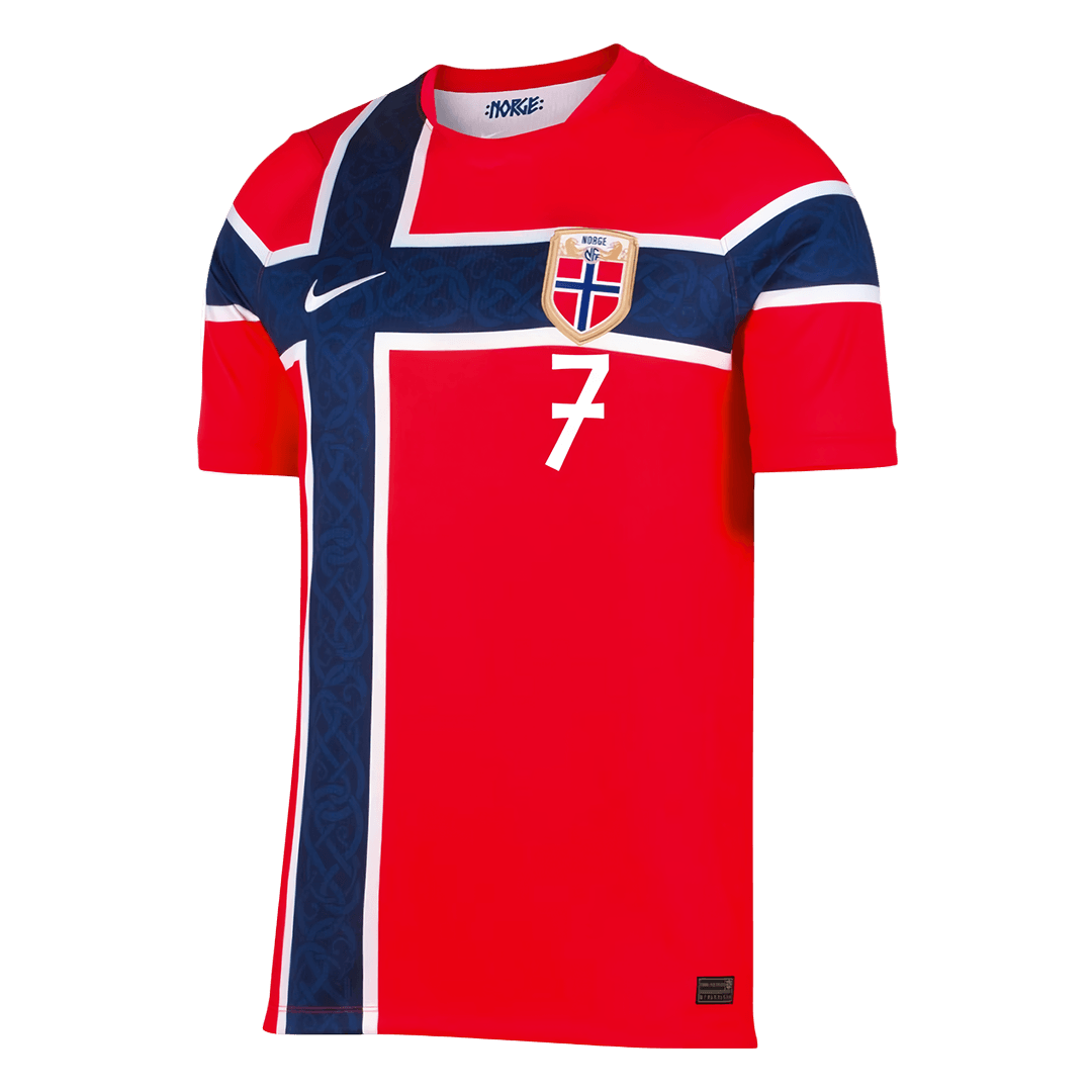 Norge Tröja SØRLOTH #7 2026 Hemma Röd-3