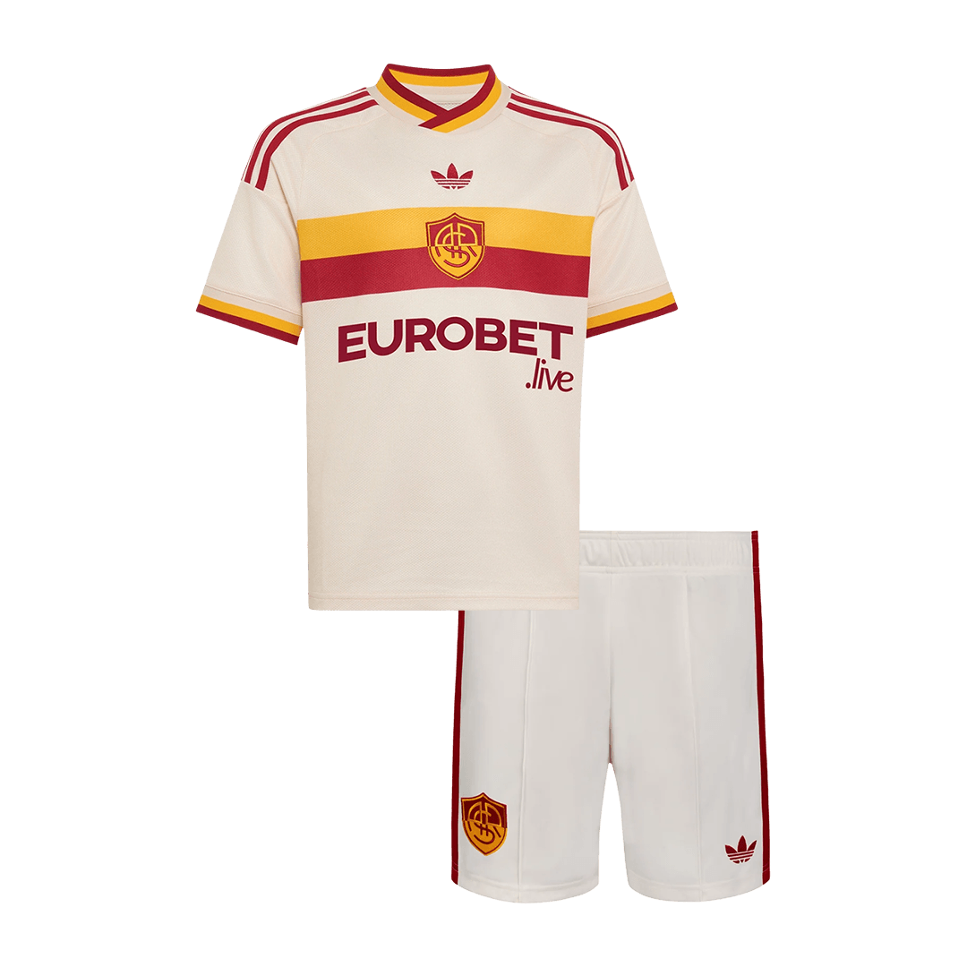 Roma Tröja 2026/27 Borta Vit Barn