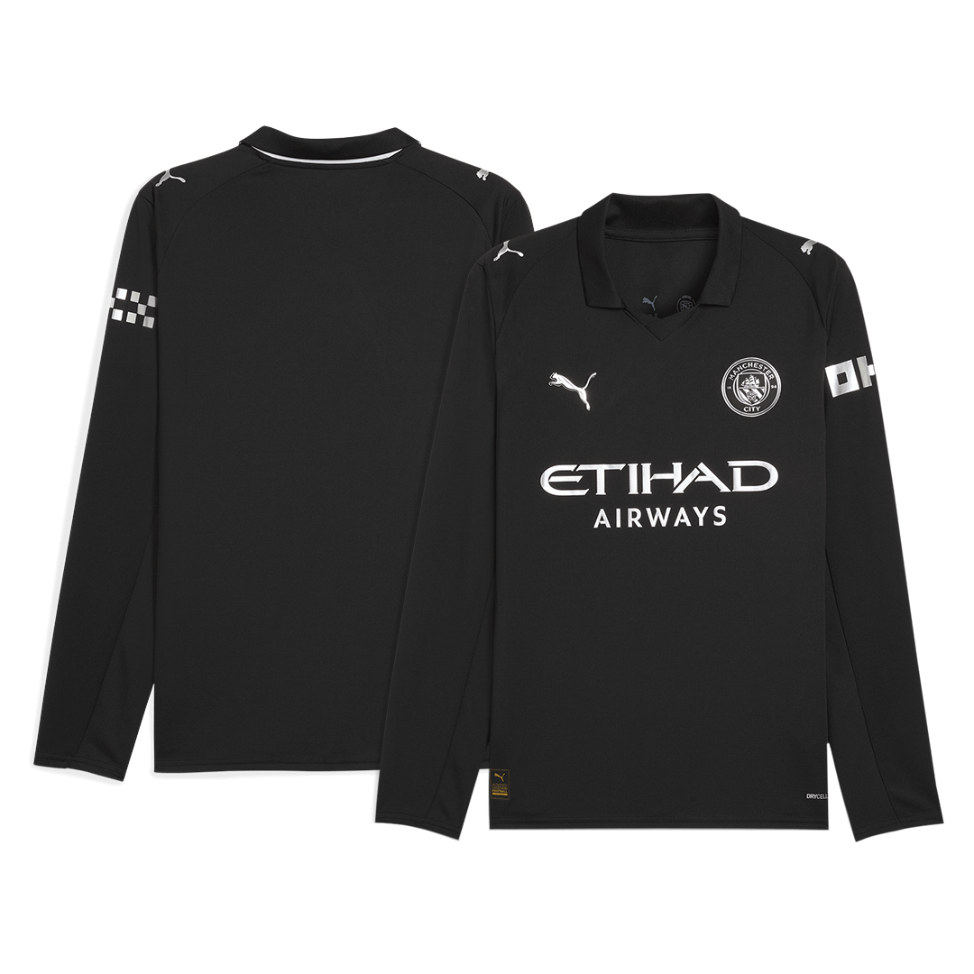 Manchester City Tröja 2025/26 Borta Långärmad Svart-8