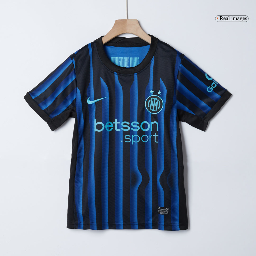 Inter Milan Tröja 2025/26 Hemma Blå och svart Barn