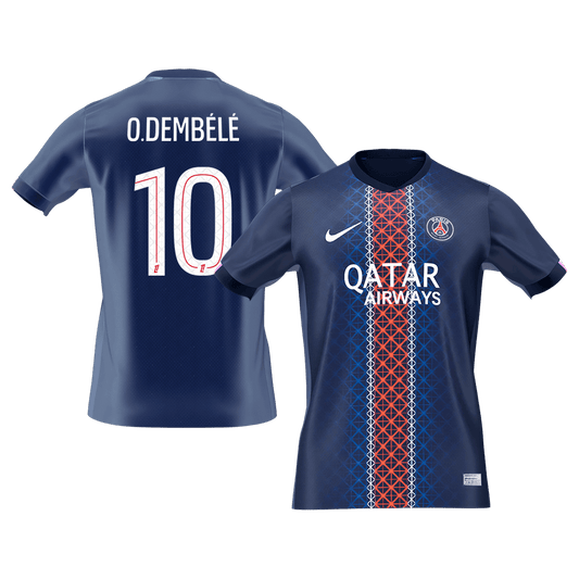 O.DEMBÉLÉ #10 PSG Tröja 2025/26 Hemma Premium Mörkblå