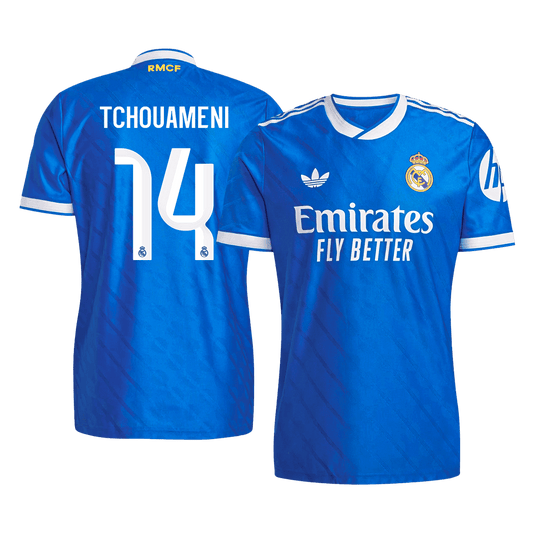 Real Madrid Tröja TCHOUAMENI #14 2025/26 Tredje Blå