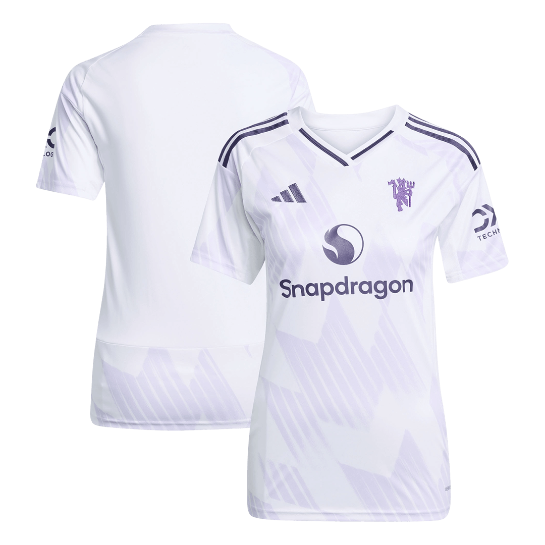 Manchester United Tröja 2025/26 Borta Vit Dam-9