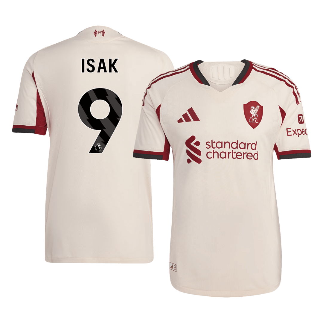 Liverpool Tröja ISAK ##9 2025/26 Borta Vit
