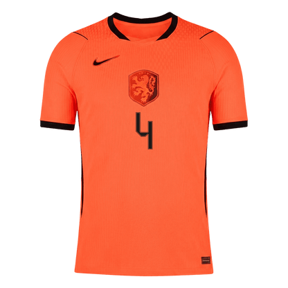 Nederländerna Tröja VIRGIL #4 2026 Hemma Autentisk Orange-9
