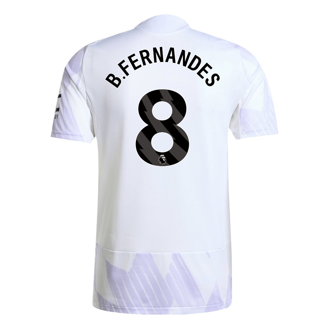 Manchester United Tröja B.FERNANDES #8 2025/26 Borta Vit-11