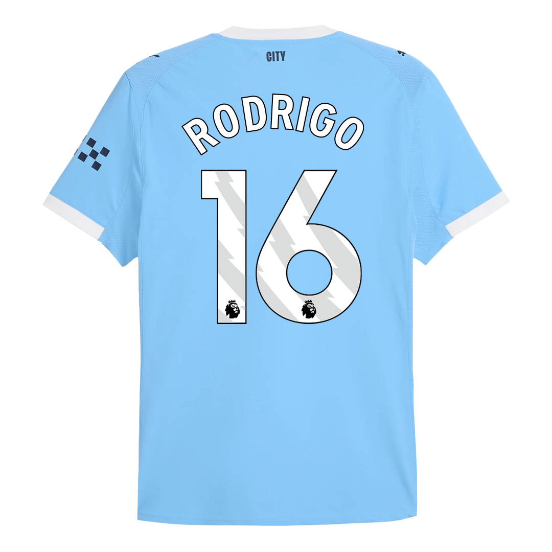 Manchester City Tröja RODRIGO #16 2025/26 Hemma Blå-13