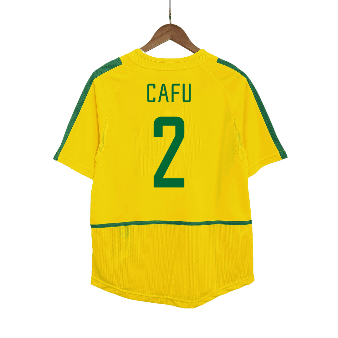CAFU #2 Brasilien Hemmatröja 2002/03 Retro Tröja
 Gul