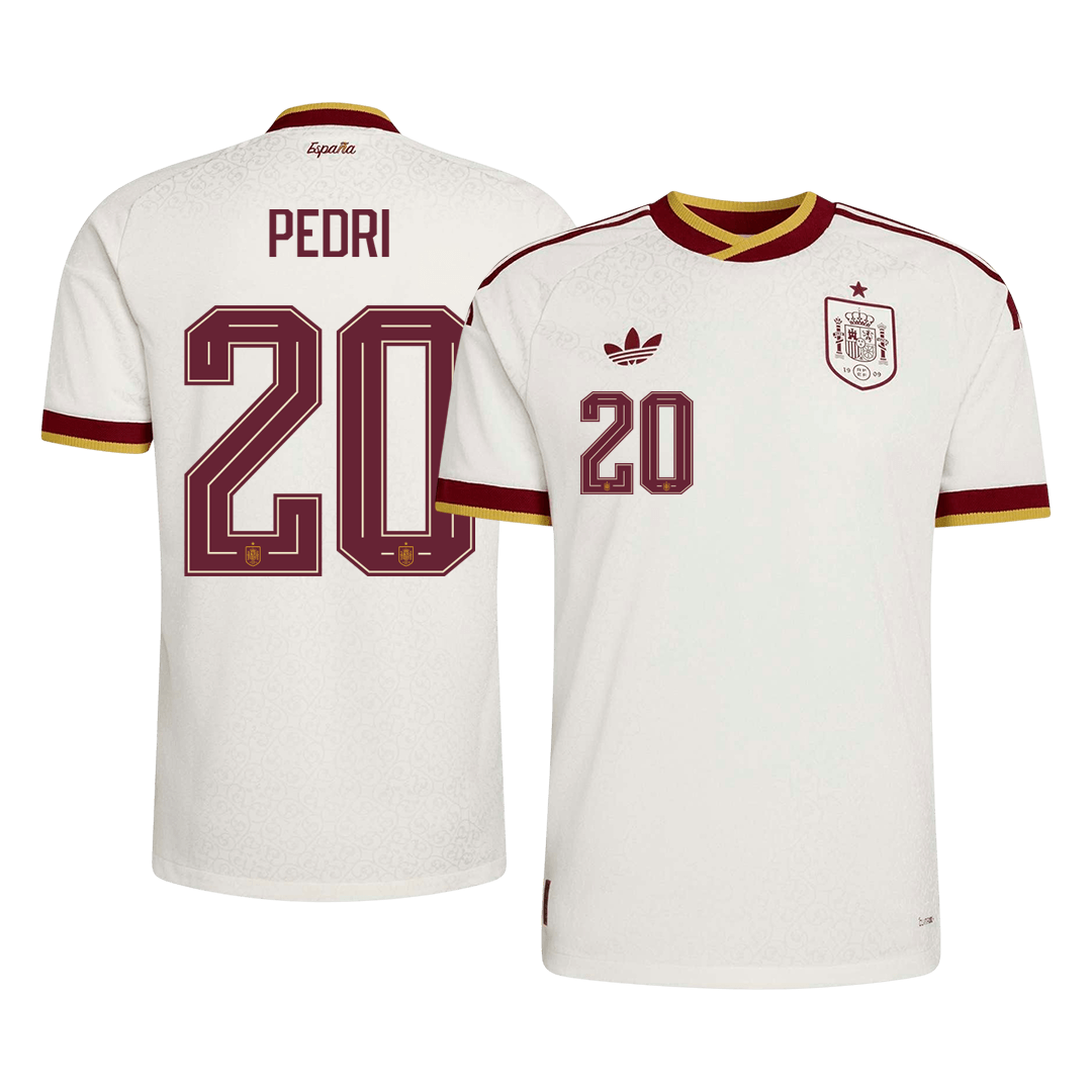 Spanien Tröja PEDRI #20 2026 Borta Autentisk Vit