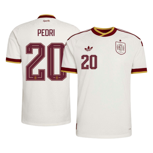 Spanien Tröja PEDRI #20 2026 Borta Autentisk Vit