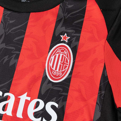 AC Milan Tröja 2025/26 Hemmaställ Röd & Svart Barn-9