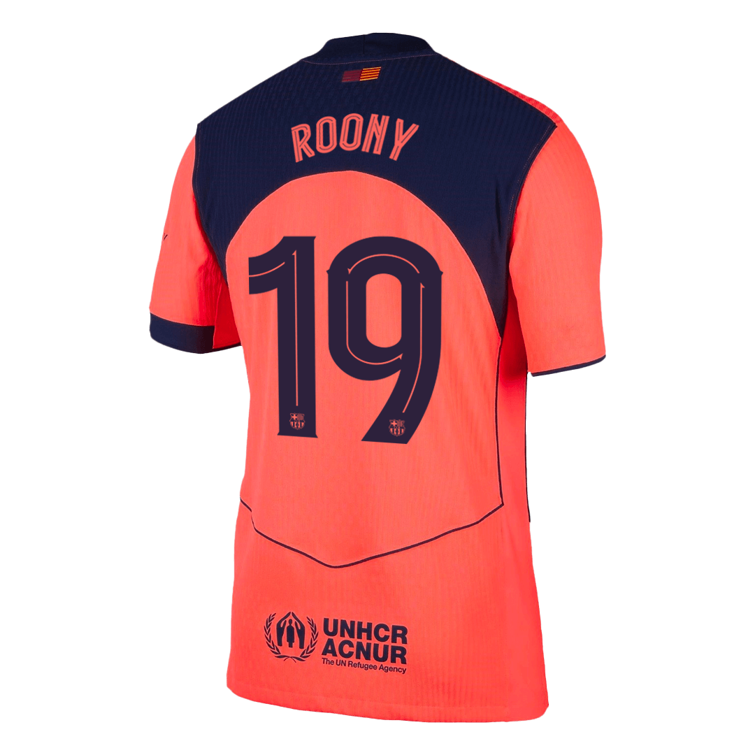 Barcelona Tröja ROONY #19 2025/26 Tredje Orange - UCL