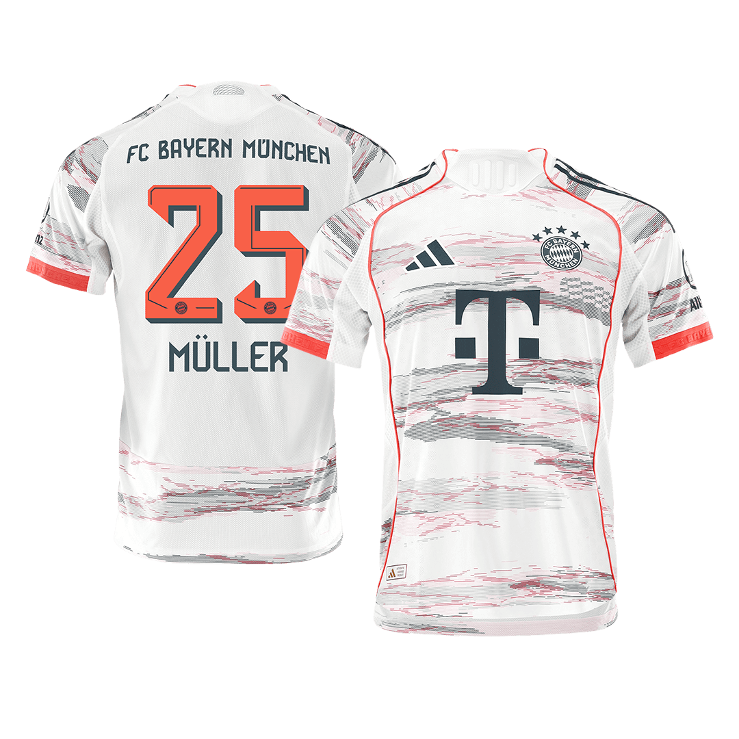 Bayern Munich Tröja MÜLLER #25 2025/26 Borta Vit