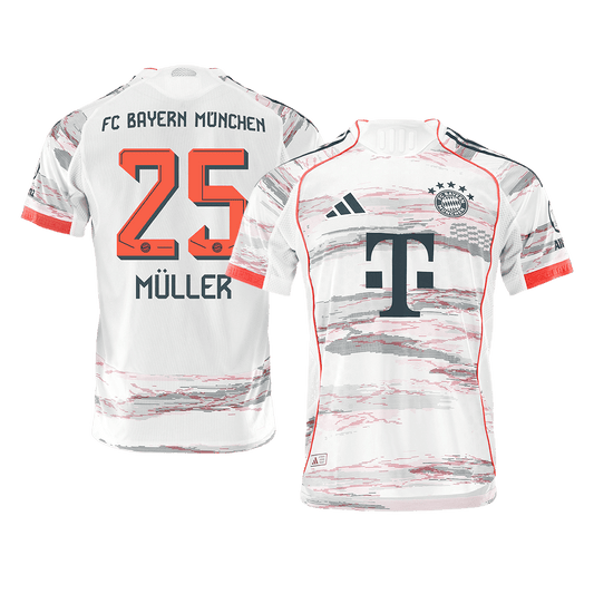 Bayern Munich Tröja MÜLLER #25 2025/26 Borta Vit