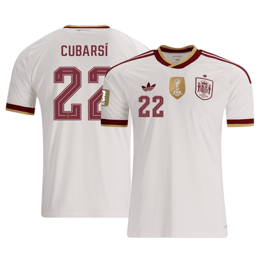 Spanien Tröja CUBARSÍ #22 2026 Borta Autentisk Vit