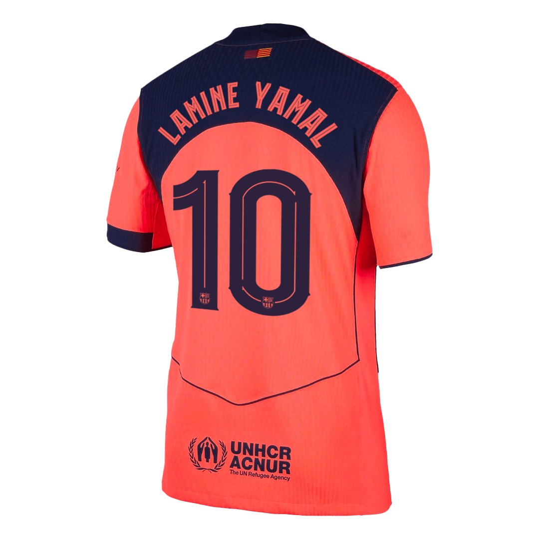 Barcelona Tröja LAMINE YAMAL #10 2025/26 Tredje Orange - UCL-12