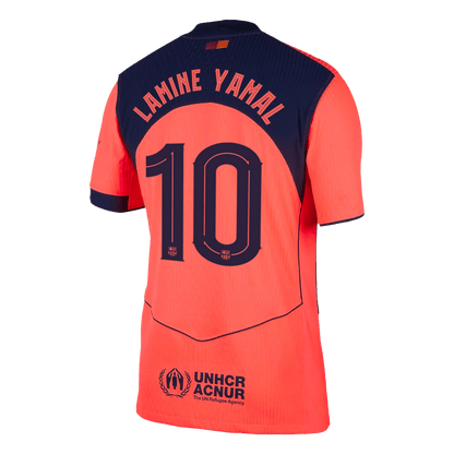Barcelona Tröja LAMINE YAMAL #10 2025/26 Tredje Orange - UCL-12