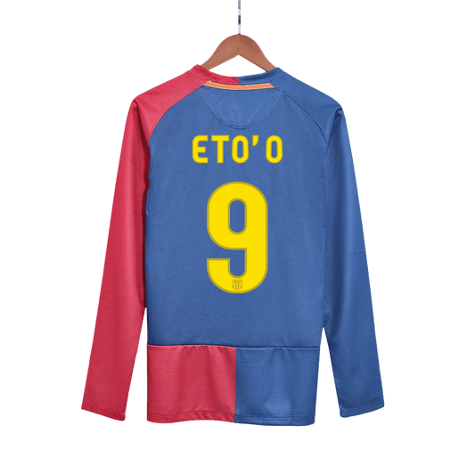 ETO'O #9 Barcelona Hemmatröja 2008/09 Retro Tröja
 Röd & Blå - UCL Final