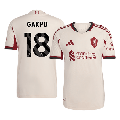 Liverpool Tröja GAKPO #18 2025/26 Borta Vit